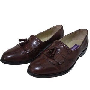Giorgio Brutini | Le Collezioni Brown Leather Tassel Slip On Loafers | Size 10M